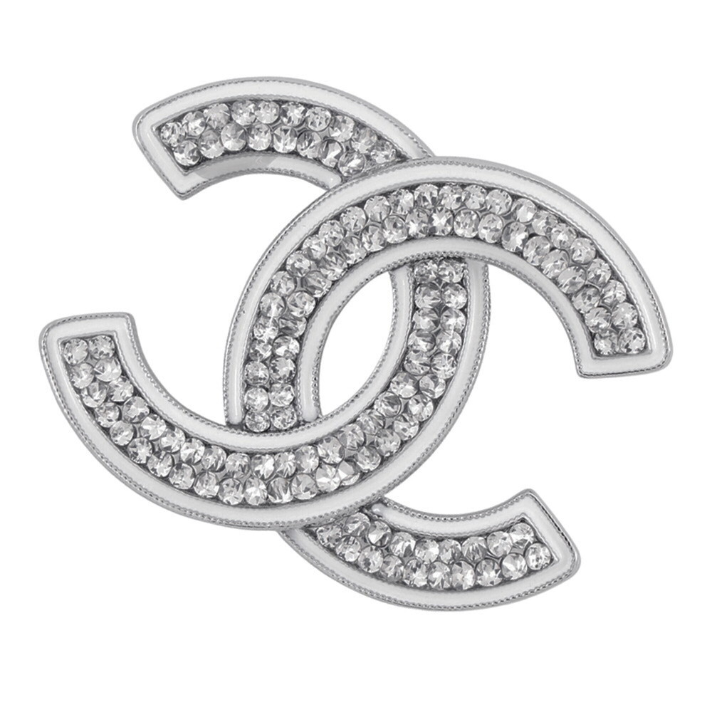 Chanel Brooch, Coco Mark, Metal Rhinestone, Enamel, A25 C CHANEL Women's